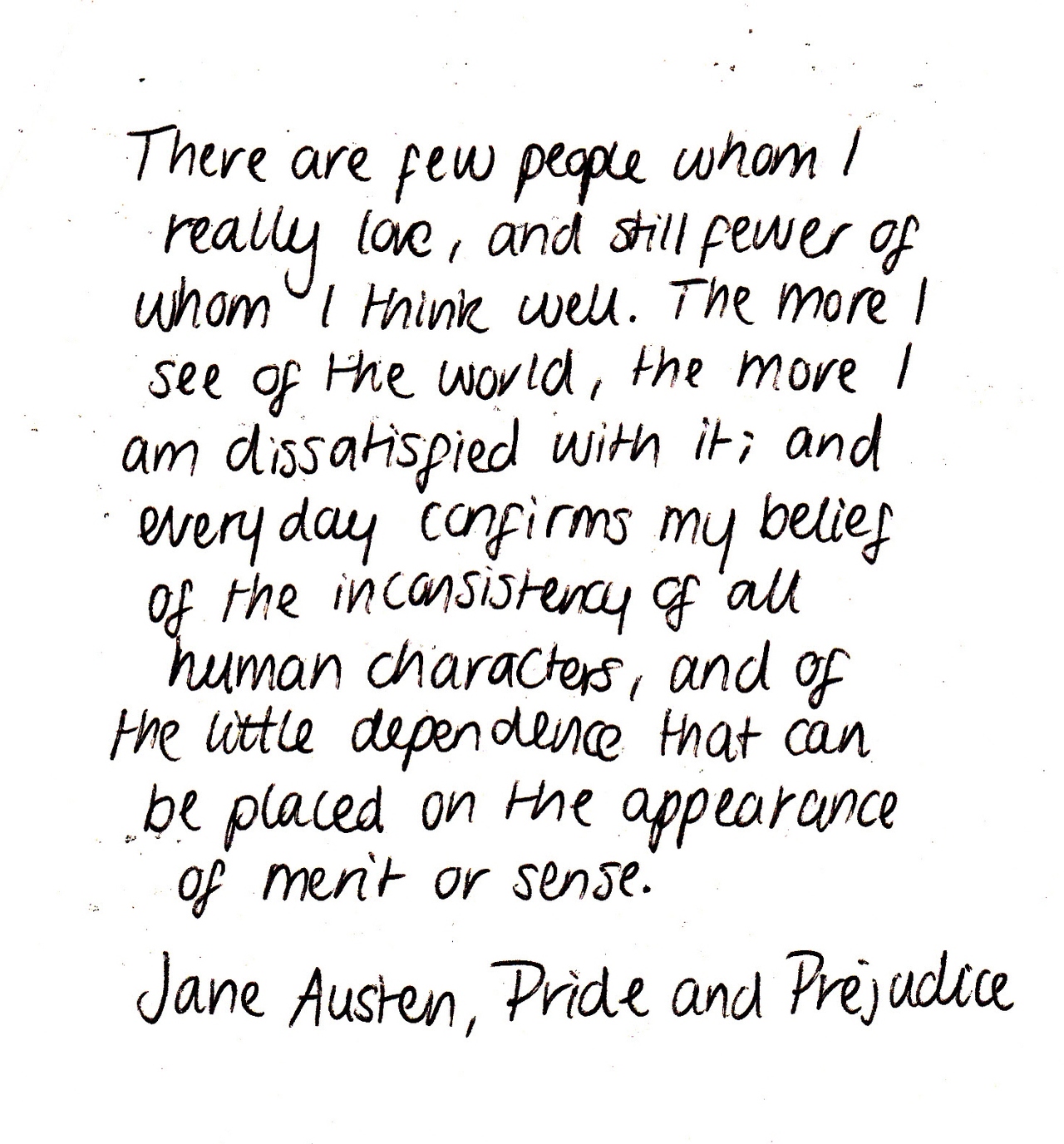 SparkNotes: Pride and Prejudice: Important Quotations