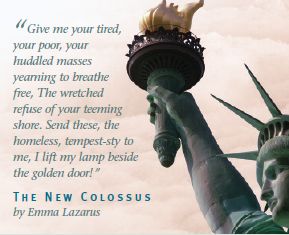 phrase on the statue of liberty
